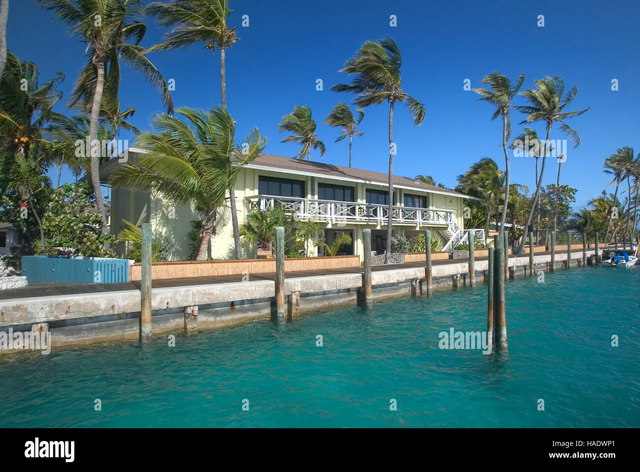 Big Game Resort in Alice Town on the tiny Caribbean island of Bimini, Bahamas. Stock Photo