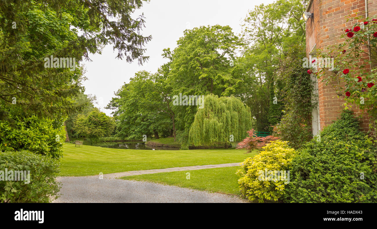 English country garden in Essex countryside Stock Photo