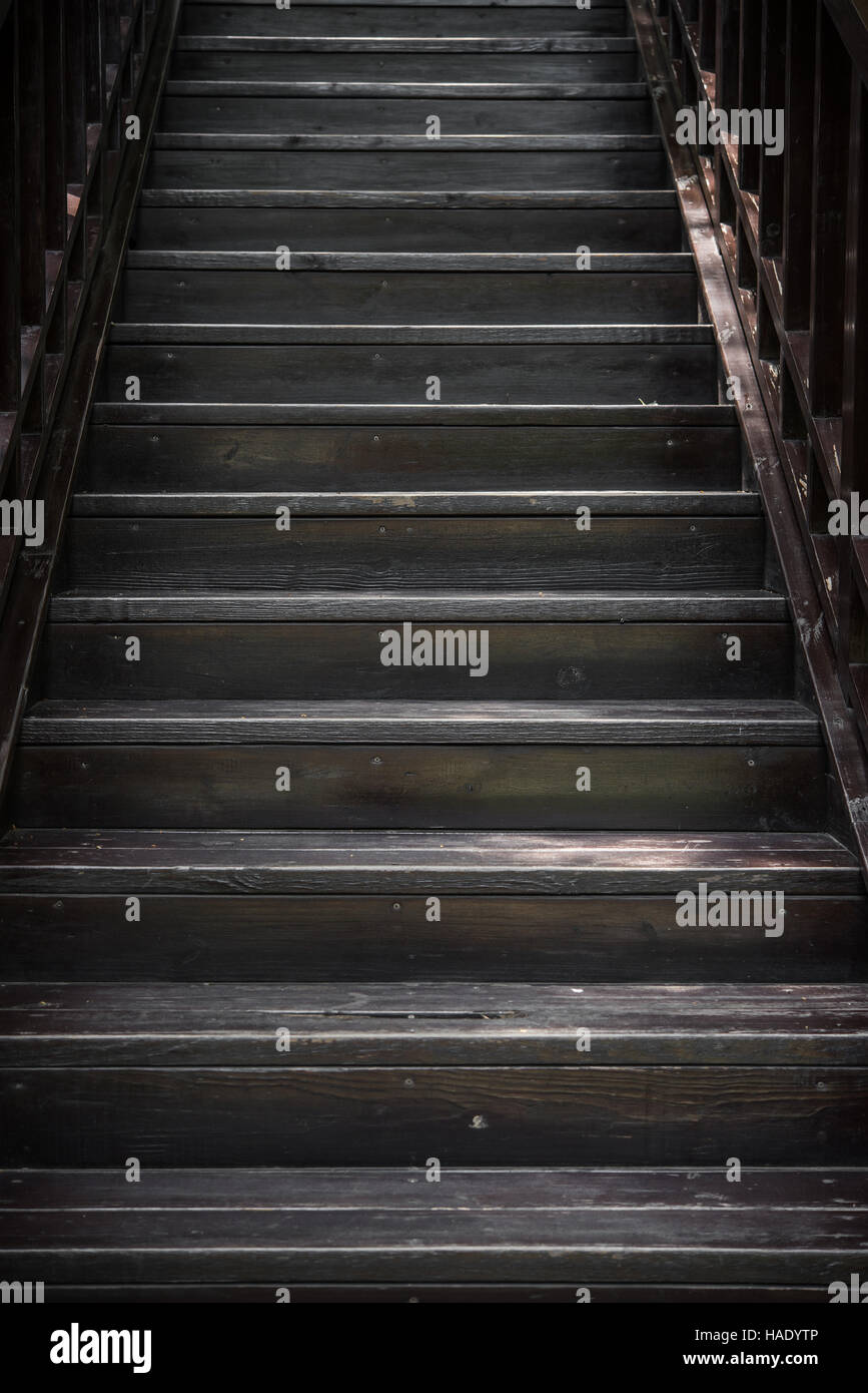Open wooden stairs hi-res stock photography and images - Alamy