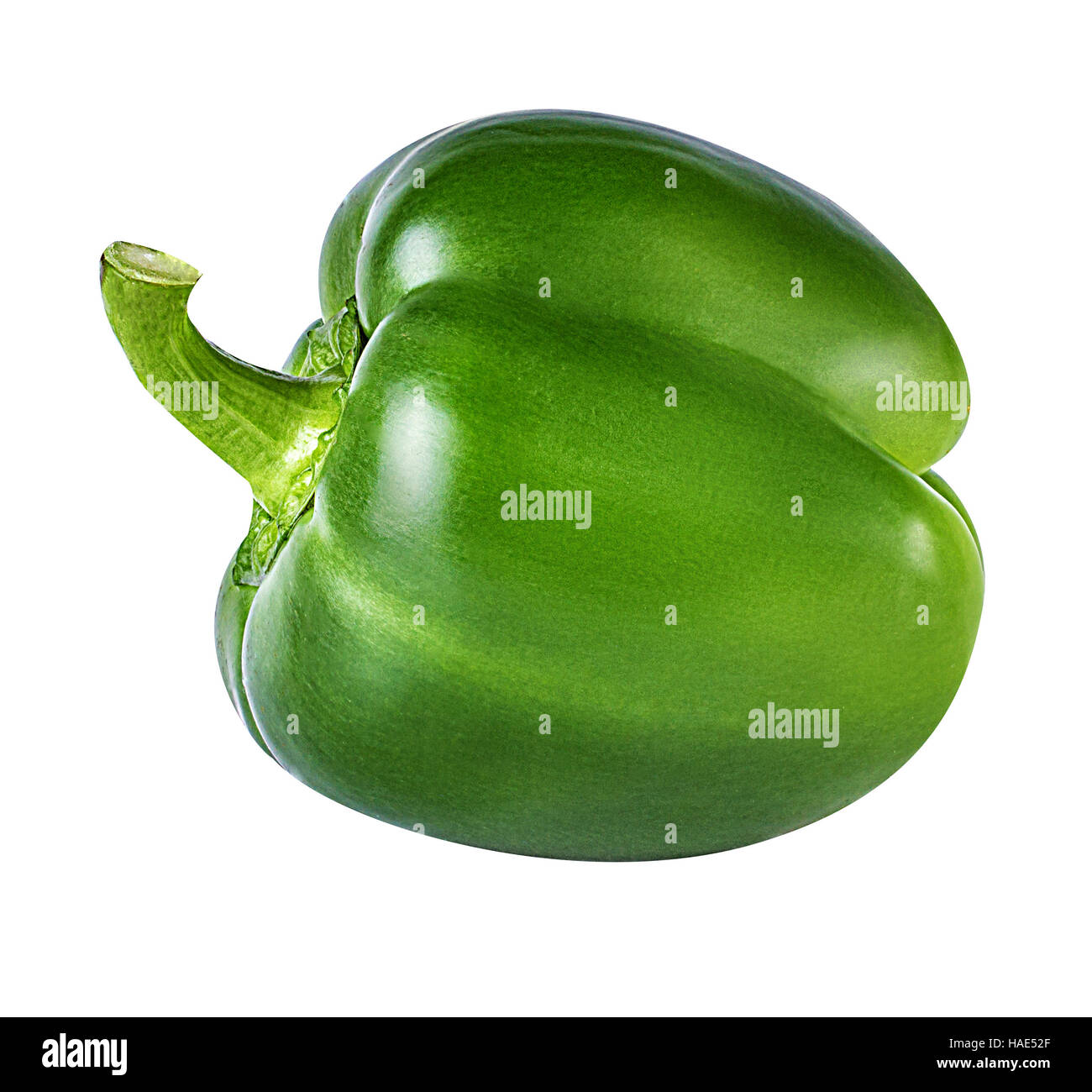 green bell peppers isolated on white background Stock Photo Alamy