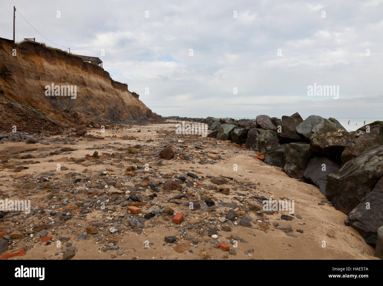 North norfolk happisburgh coastal erosion hi-res stock photography and ...