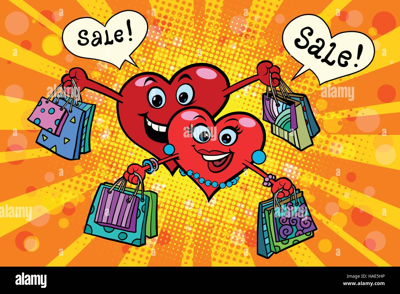 Holiday sales on Valentines day Stock Vector
