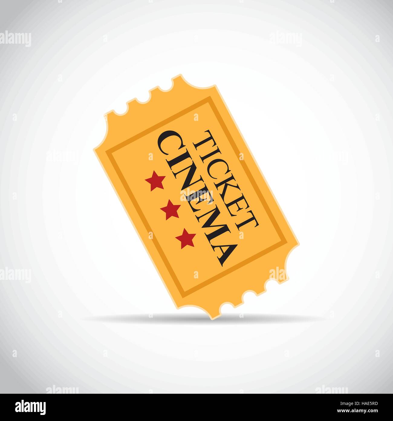 Abstract Cinema Old Style Ticket Flat Symbol Icon. Vector Illust Stock ...