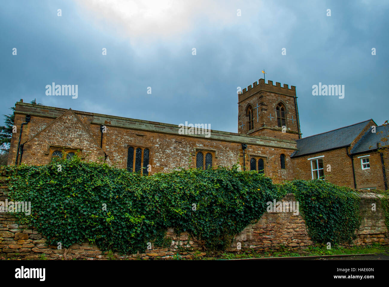 Deep in the heart of Northampton is a beautiful old church, St Johns Church Stock Photo