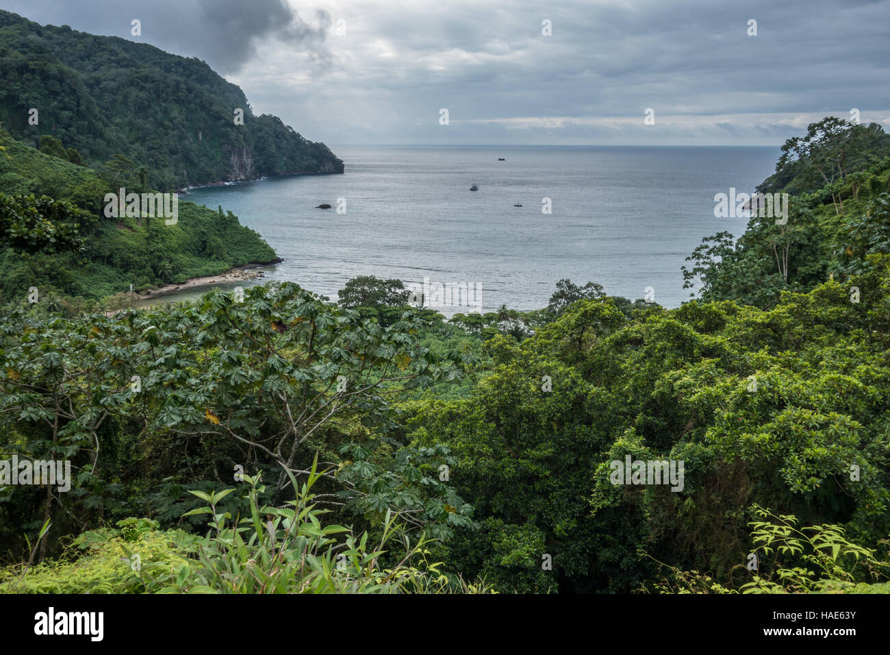 View over Wafers Bay Cocos Island Stock Photo