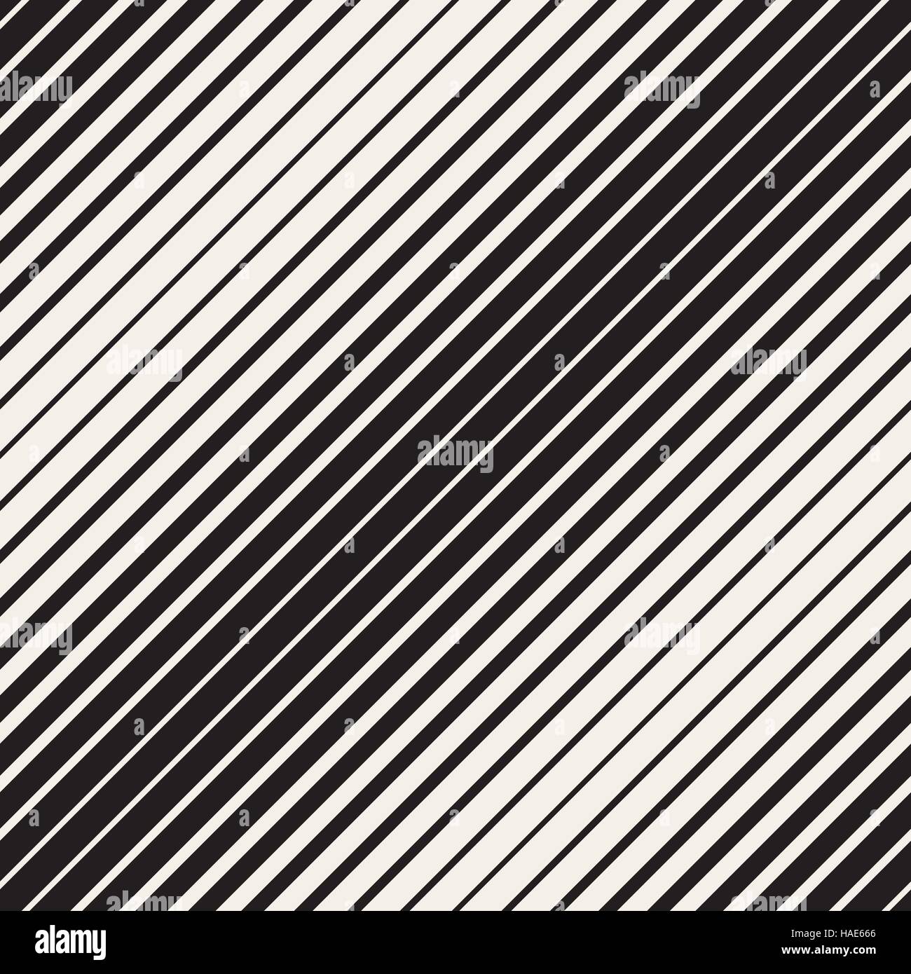 Vector Seamless Black and White Halftone Diagonal Stripes Pattern Stock Vector