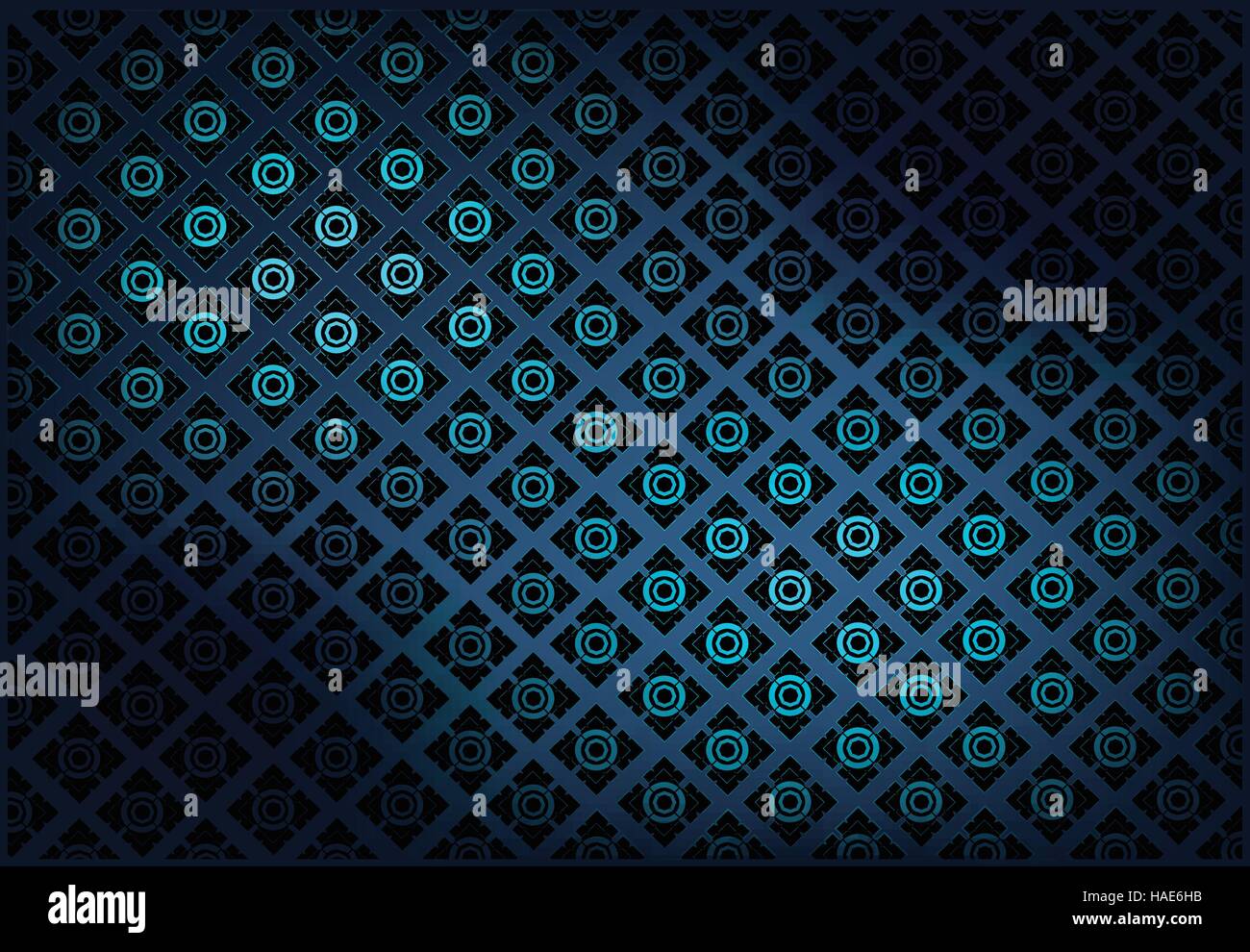 Thai Style Pattern, Illustration of Beautiful Blue Vintage Texture