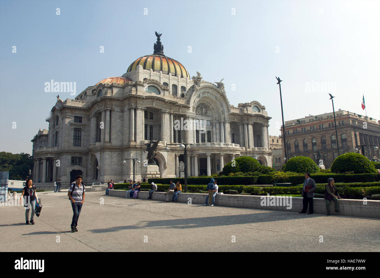Front view of Palacio de Bellas Artes in Mexico City, Mexico Stock Photo