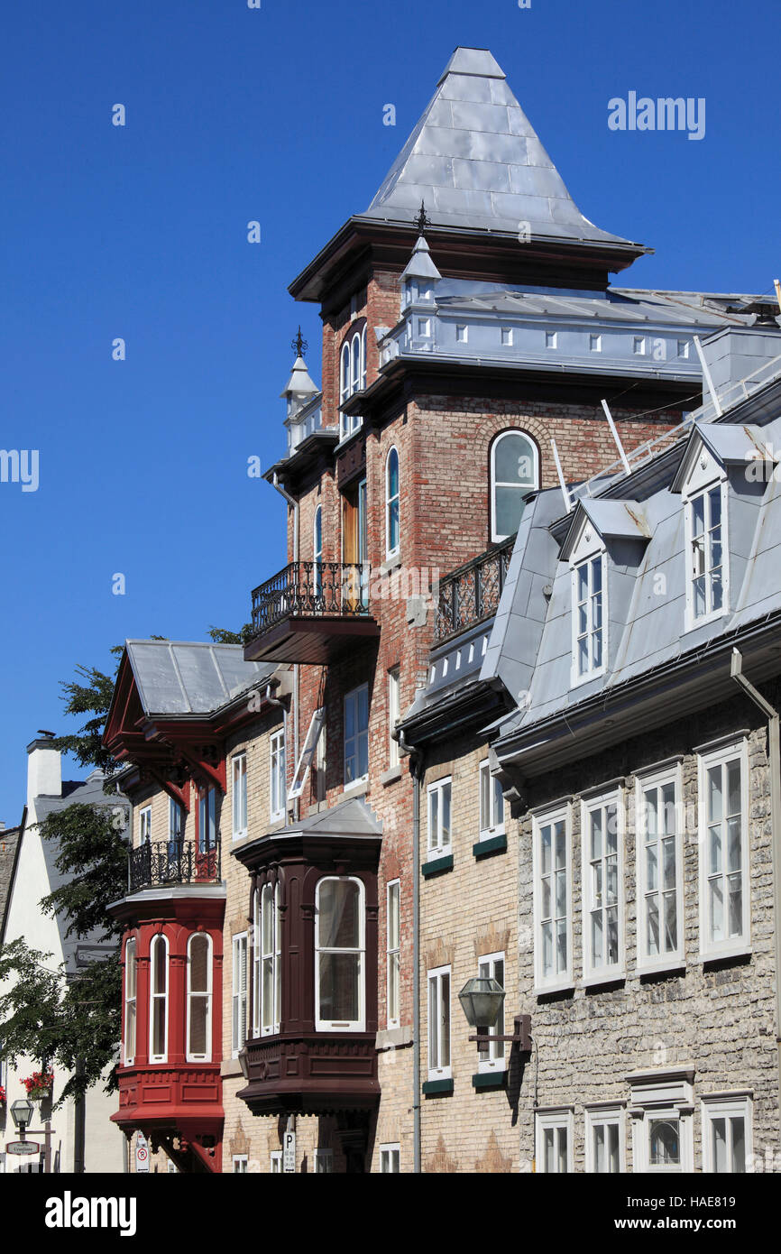 Canada, Quebec City, Rue SainteUrsule, balconies Stock Photo Alamy