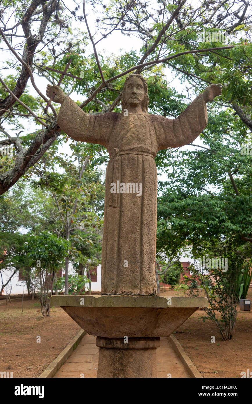 Statue of Jesus in a small park in Barichara, Colombia Stock Photo Alamy