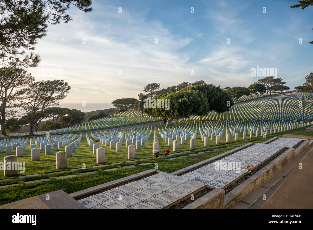 Fort Rosecrans National Cemetery is a federal military cemetery in the city of San Diego, California. It is located on the grounds of the former Army Stock Photo