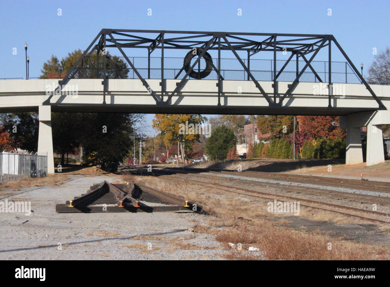 Bridge over the railroad tracks hi-res stock photography and images - Alamy