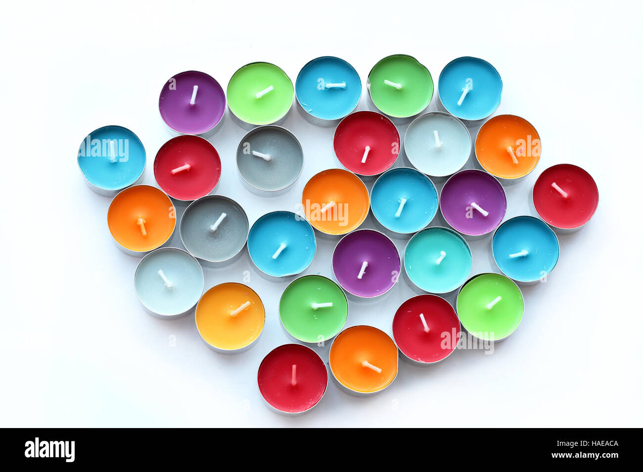 Colorful scented candles Stock Photo Alamy