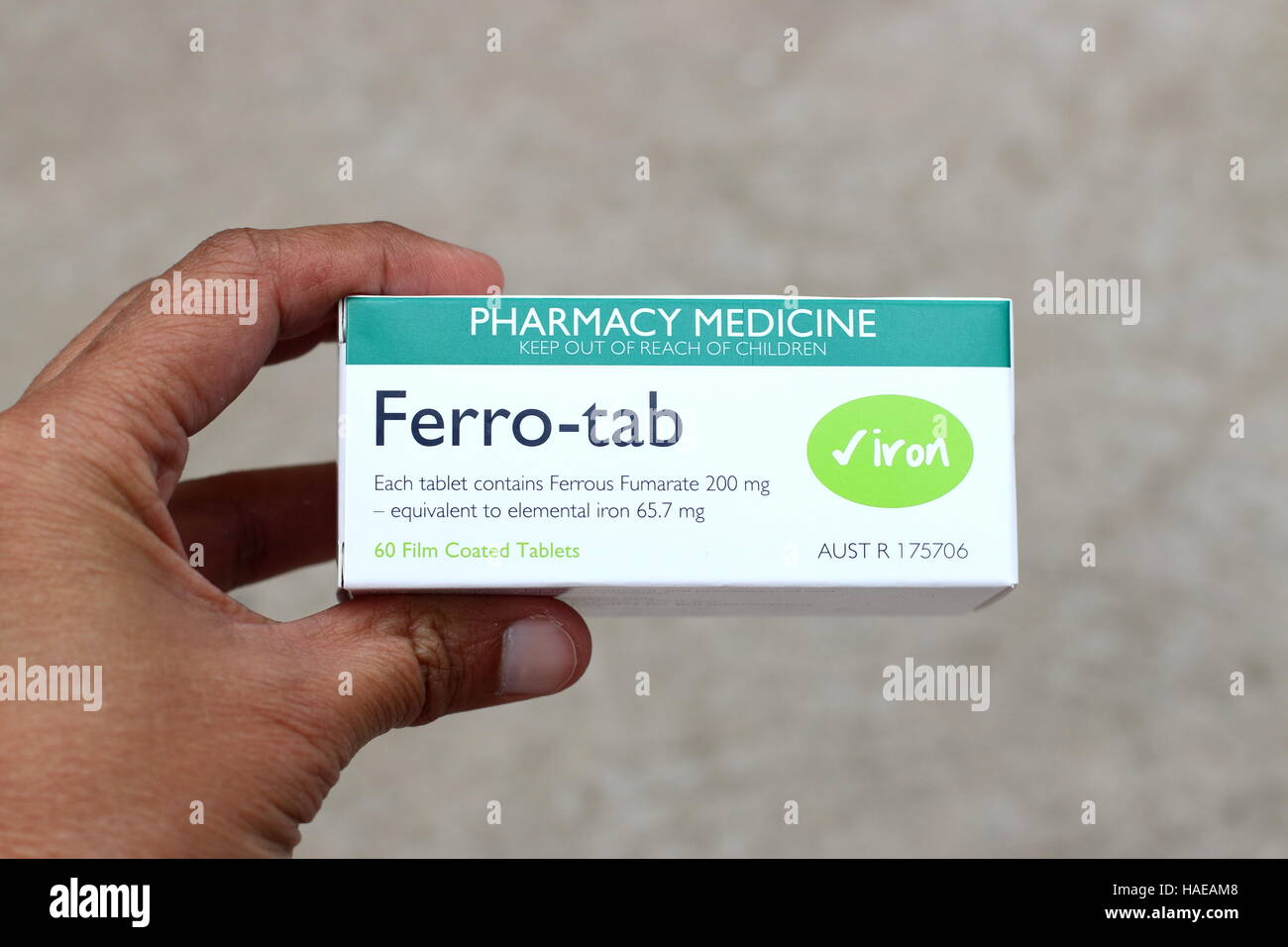 Ferro tab Iron supplements Stock Photo - Alamy