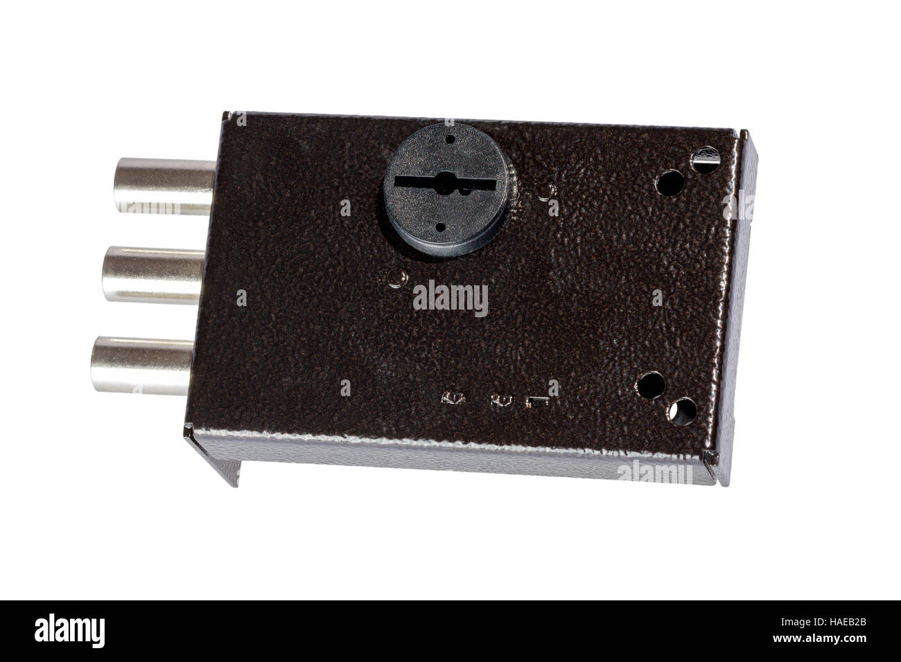 Security door lock isolated on white background Stock Photo - Alamy