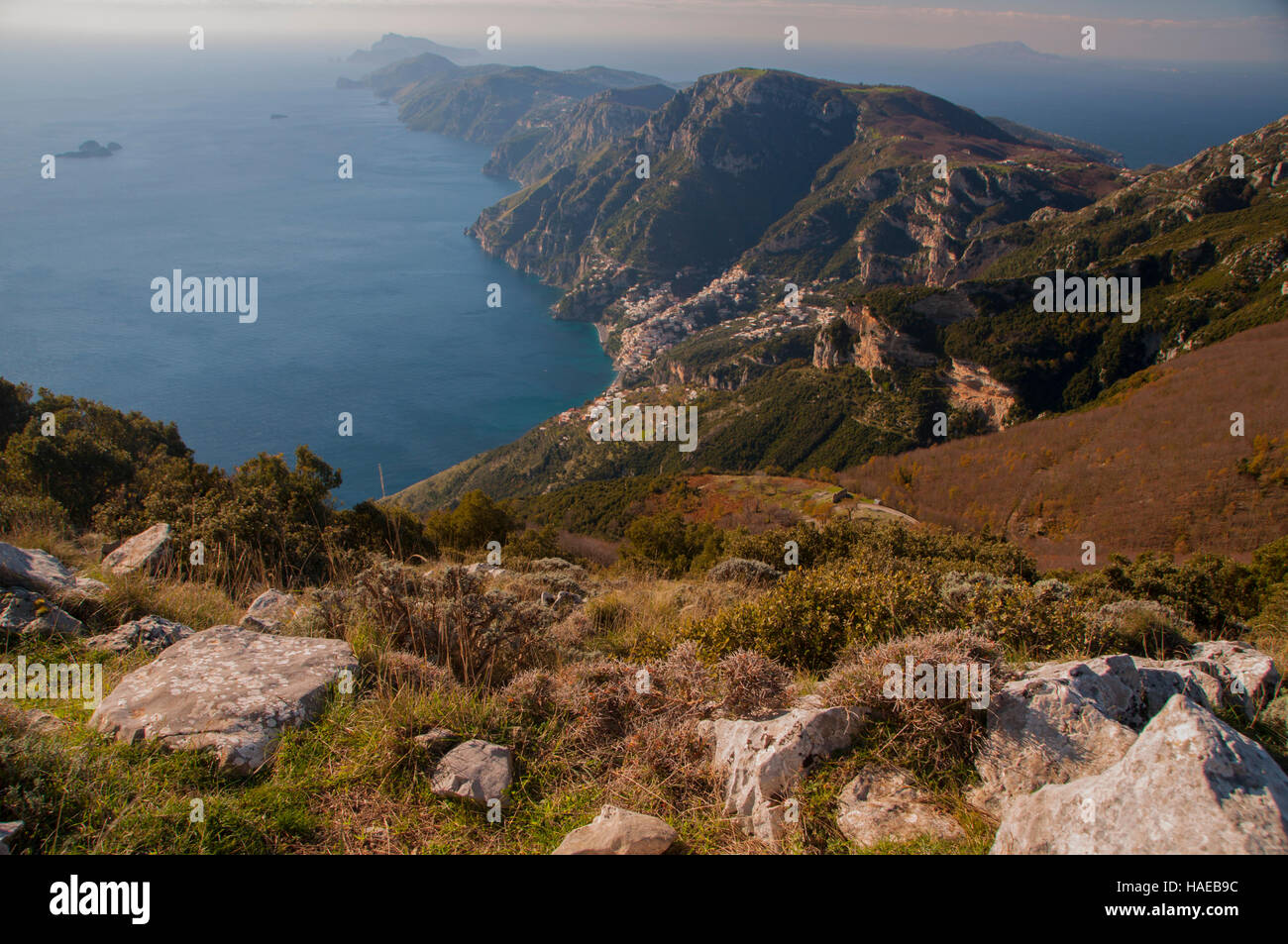 Cliffside village of Positano, Amalfi Coast, Sorrento Peninsula, Italy