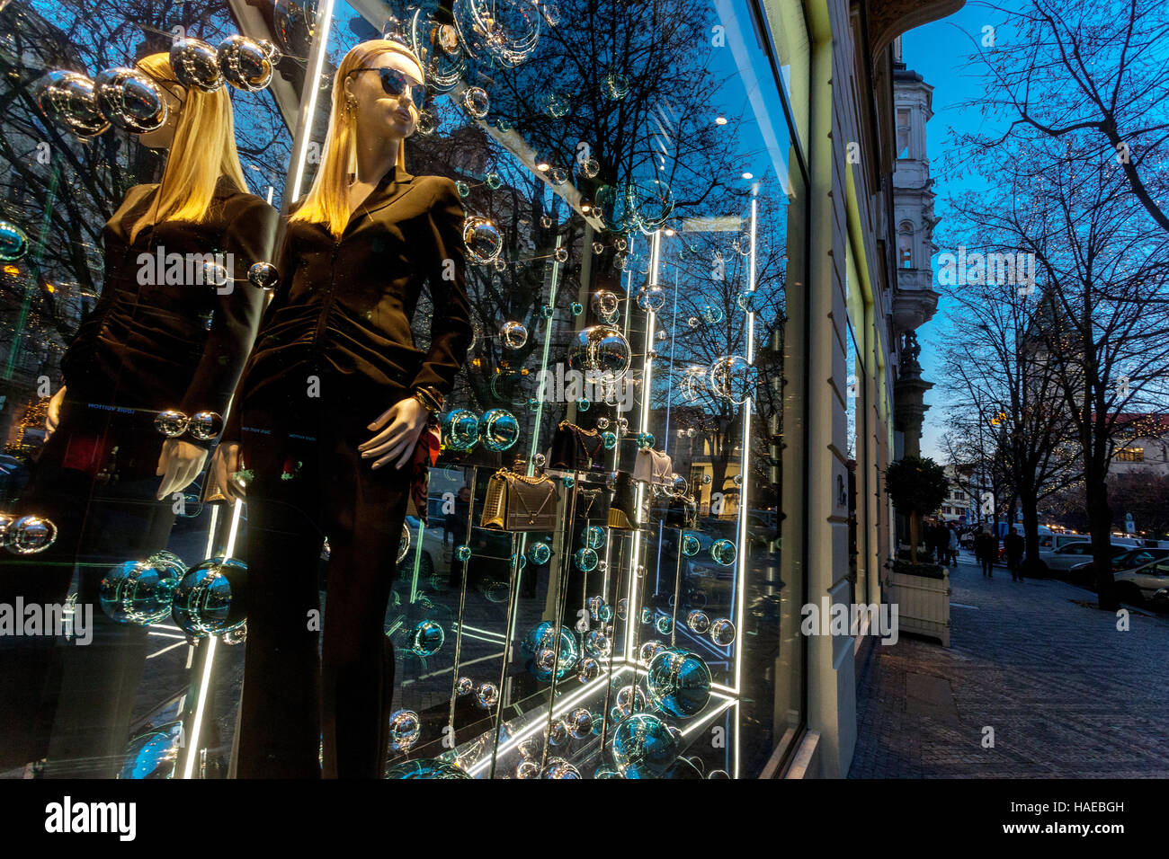 Luxury store, Dior, fashion store in Parizska street Prague, Old Town, Czech Republic Stock Photo