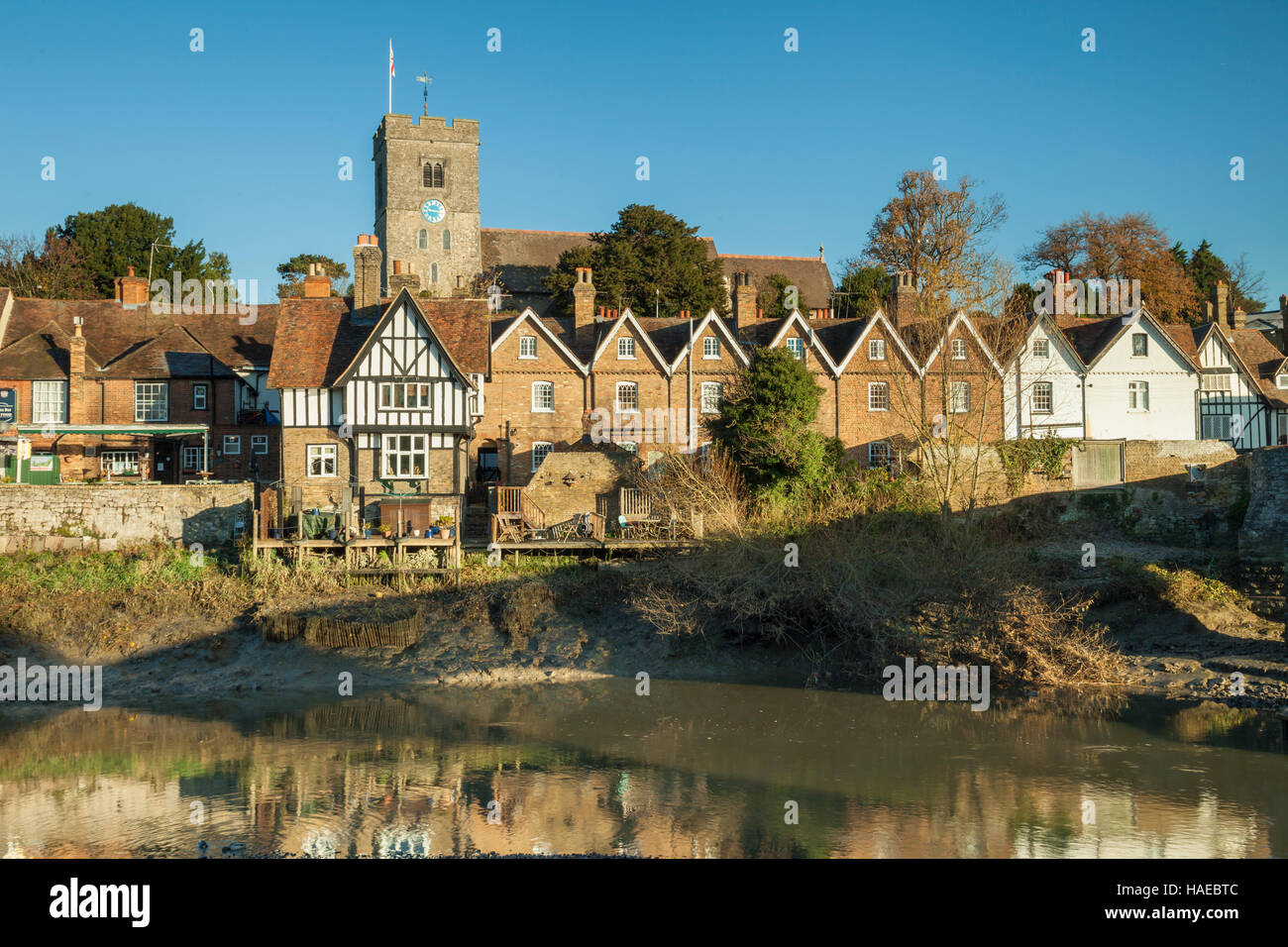 Autumn morning in the picturesque village of Aylesford, Kent, England