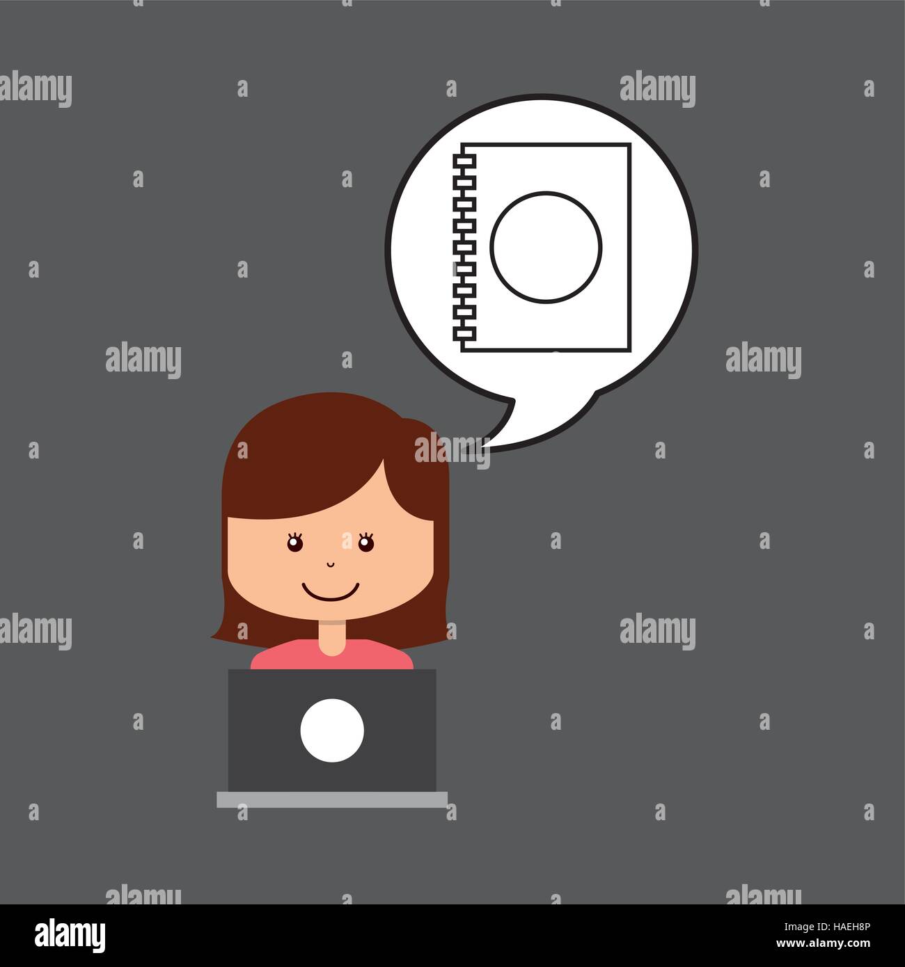 support assitance concept girl with directory contacts vector ...