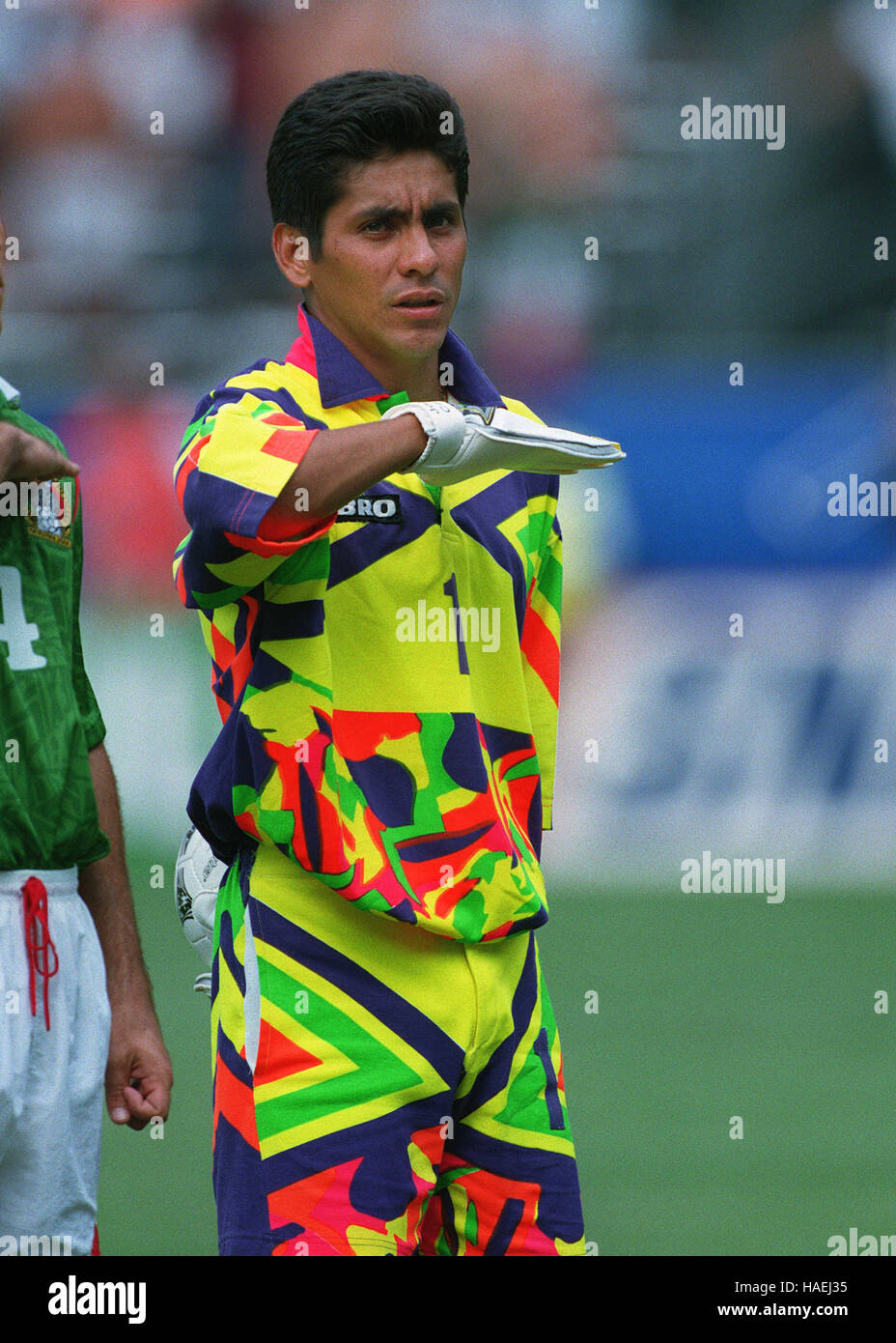 Jorge Campos Signed 1994 Mexico Shirt - Number 1 - Genuine Signed