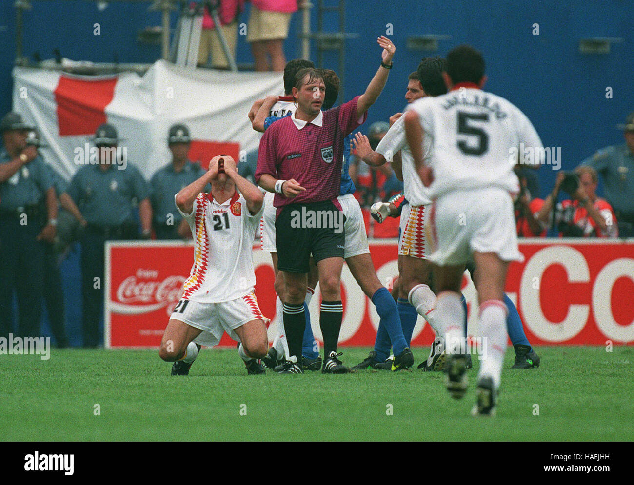 picture Italy Vs Spain 1994 https www alamy com stock photo trouble between players italy v spain quarter final 09 july 1994 126941069 html