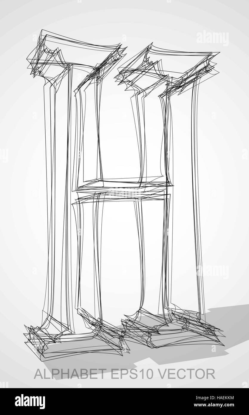 pic 3D Letter Drawing Designs H alamy