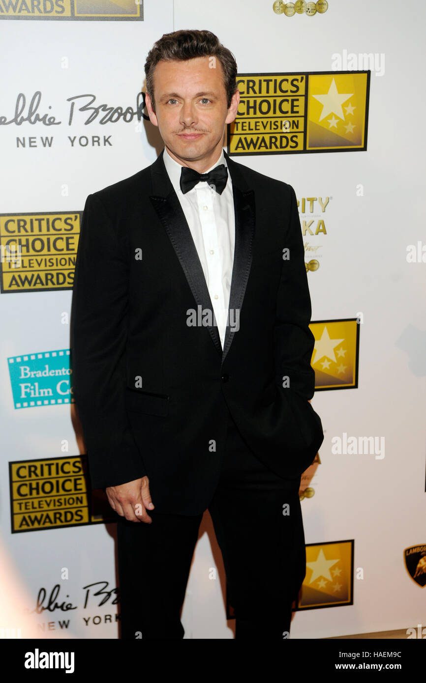 Michael Sheen arrives at the Broadcast Television Journalists Association's third annual Critics' Choice Television Awards at The Beverly Hilton Hotel on June 10, 2013 in Los Angeles, California. Stock Photo