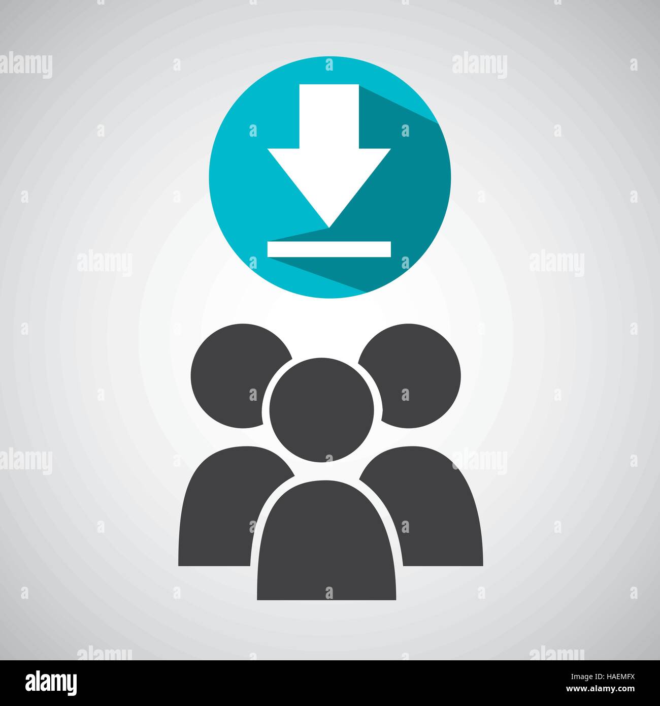 social media group download design vector illustration eps 10 Stock ...