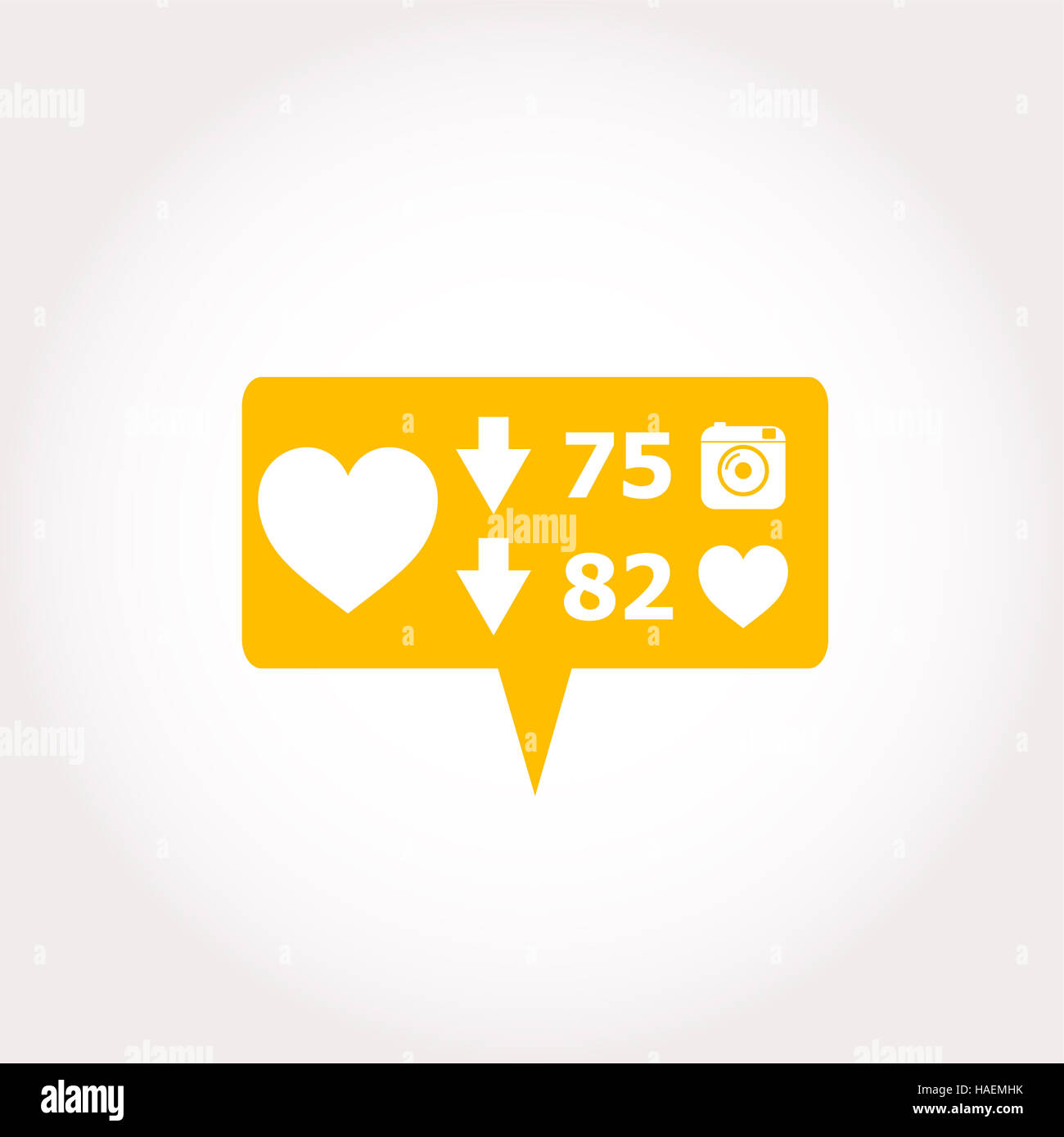 Like Counter Notification Icon, modern flat button, comment icons Stock ...