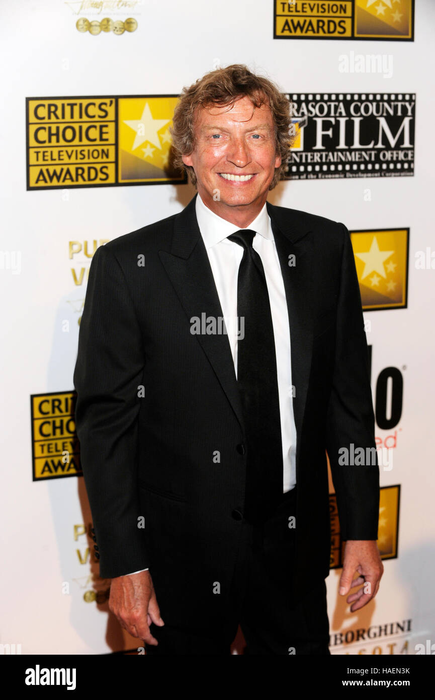 Nigel Lythgoe arrives at the Broadcast Television Journalists Association's third annual Critics' Choice Television Awards at The Beverly Hilton Hotel on June 10, 2013 in Los Angeles, California. Stock Photo
