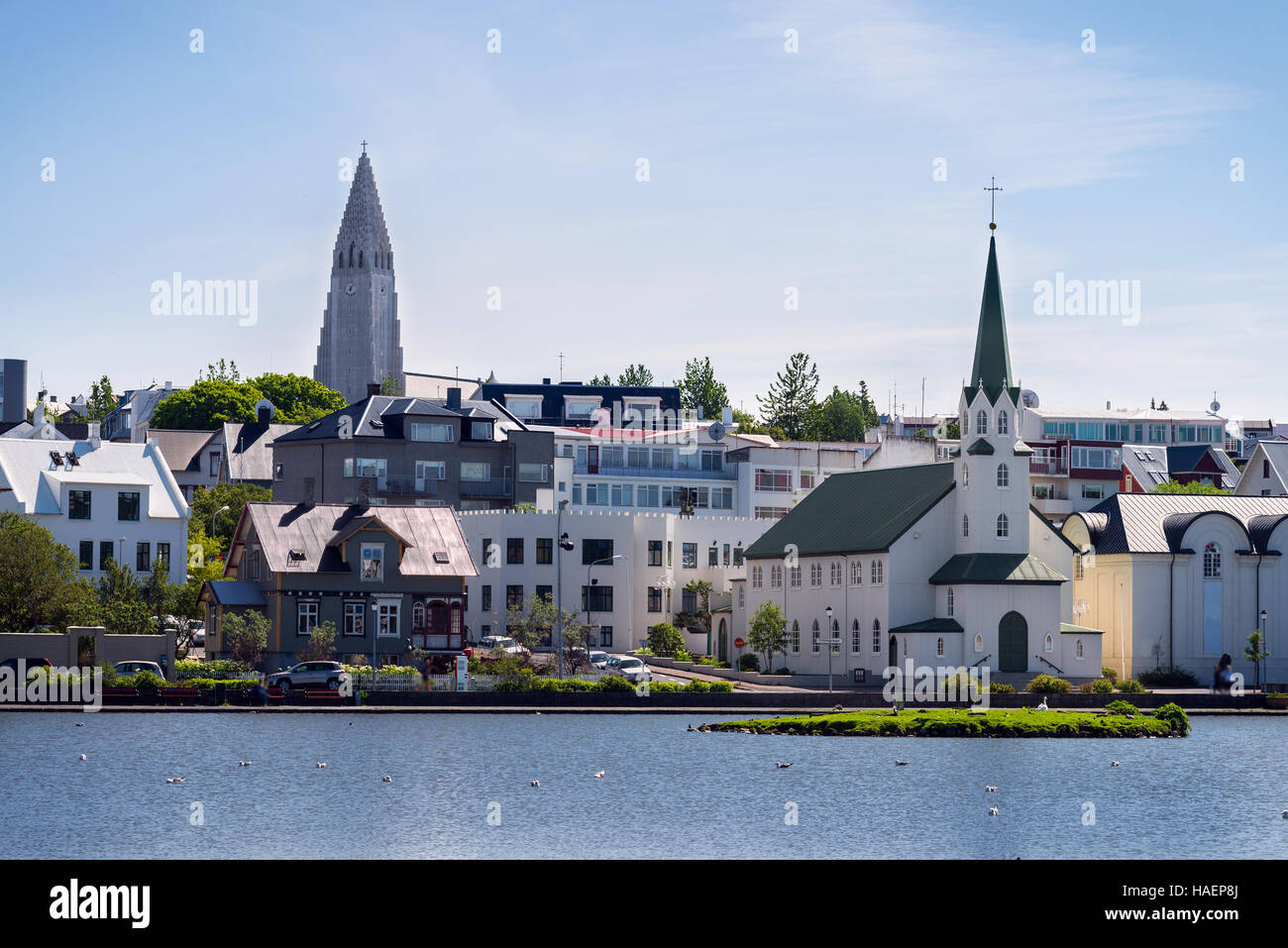 Photo of Reykjavik's panorama, Iceland Stock Photo