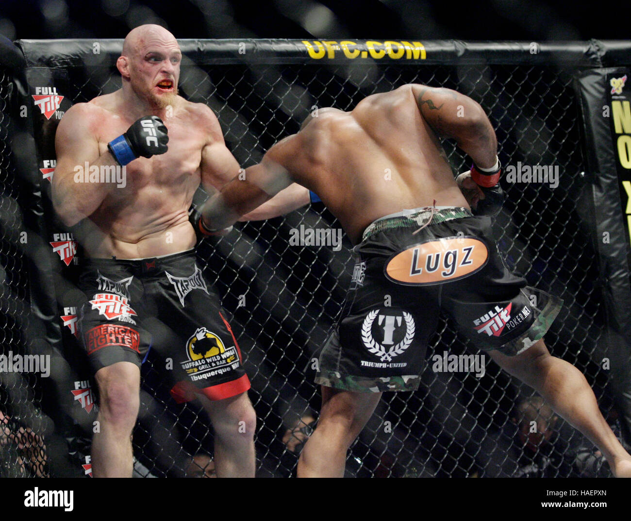 Quinton 'Rampage" Jackson, right, fights Keith Jardine during UFC 96 at