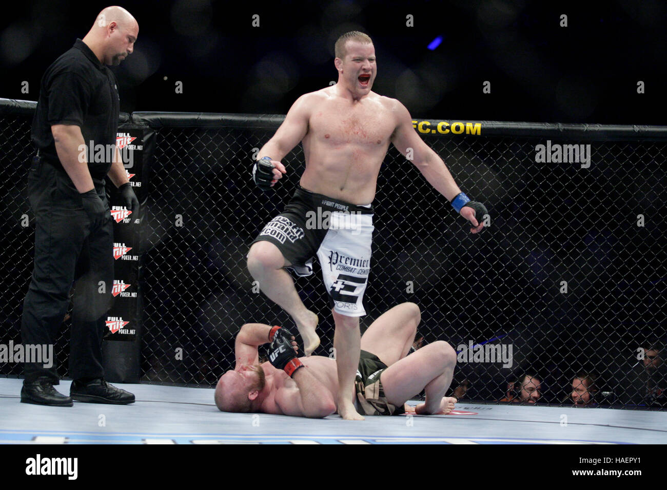 Jason Brilz celebrates victory over Tim Boetsch during UFC 96 at the ...