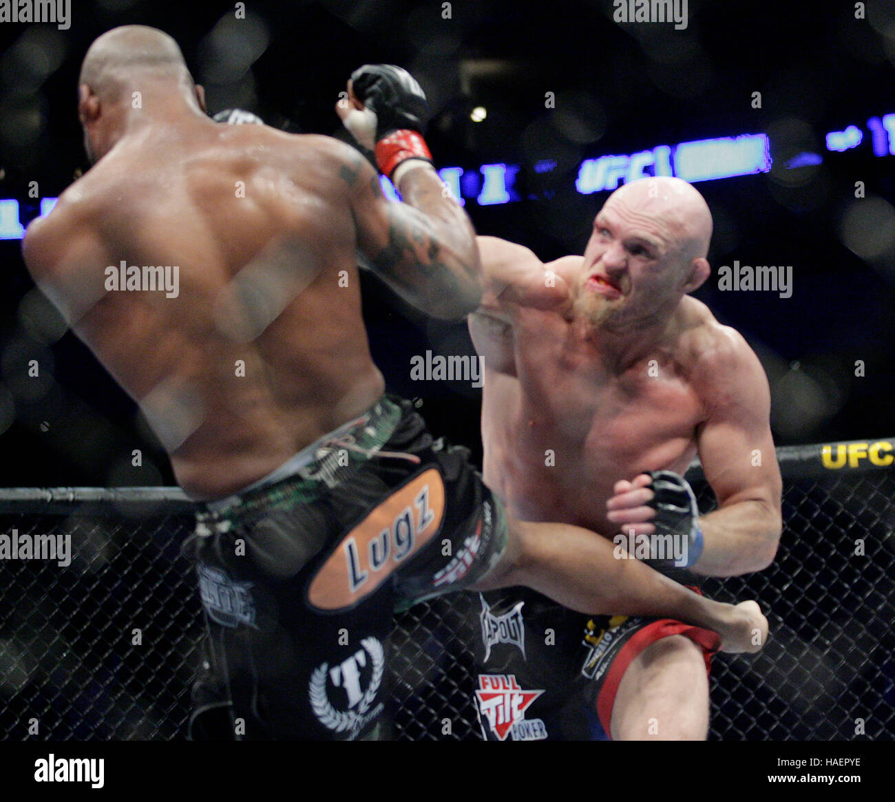 Quinton 'Rampage" Jackson, left, fights Keith Jardine during UFC 96 at