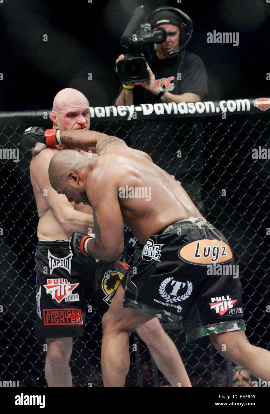 Quinton 'Rampage" Jackson, right, fights Keith Jardine during UFC 96 at