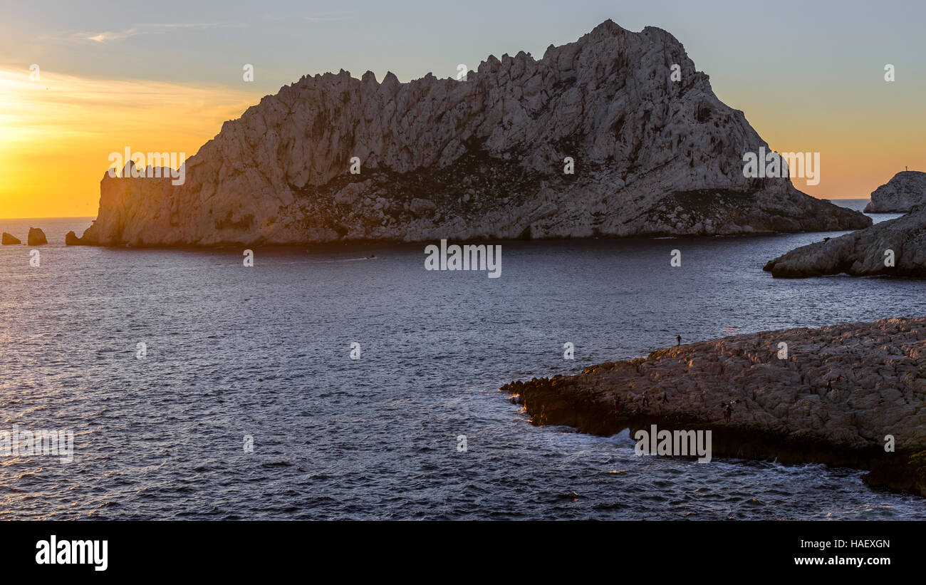 Ile Maire Marseille Les Goudes Bouches du Rhone 13 PACA France Europe // Ile Maire The district of Les Goudes in Marseille Bouches du Rhone 13 PACA Fr Stock Photo