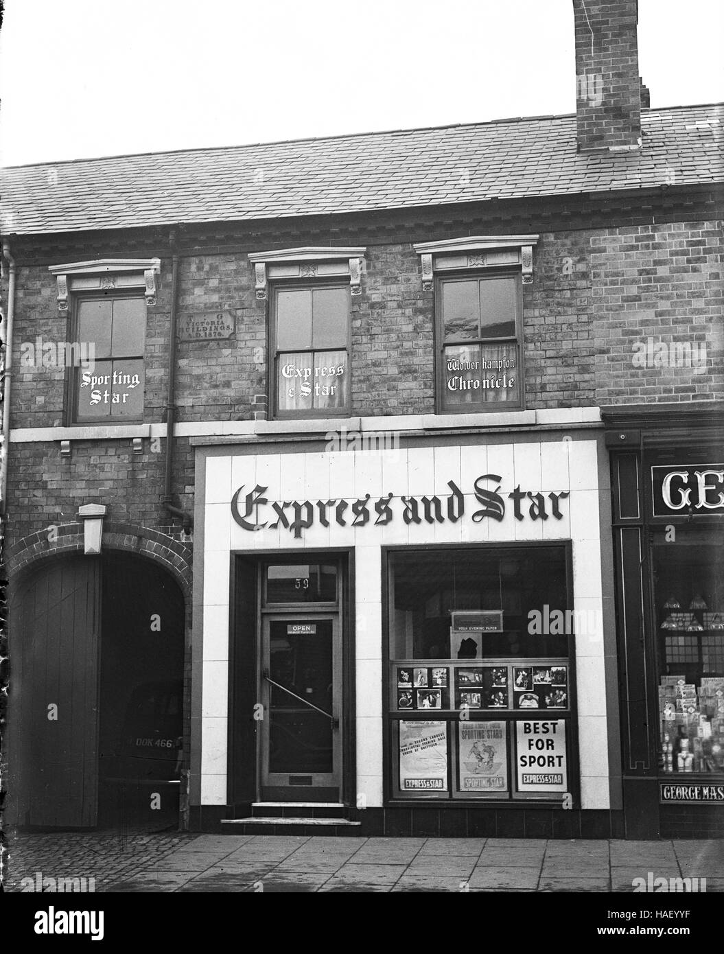 Express & Star newspaper office in Old Hill West Midlands 1953 Stock