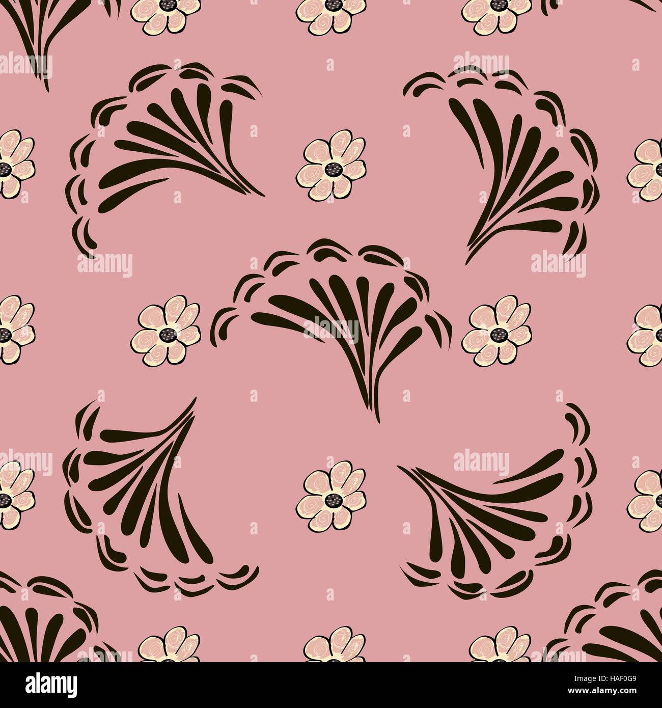 Abstract flower seamless pattern background. Vector texture Flor Stock ...