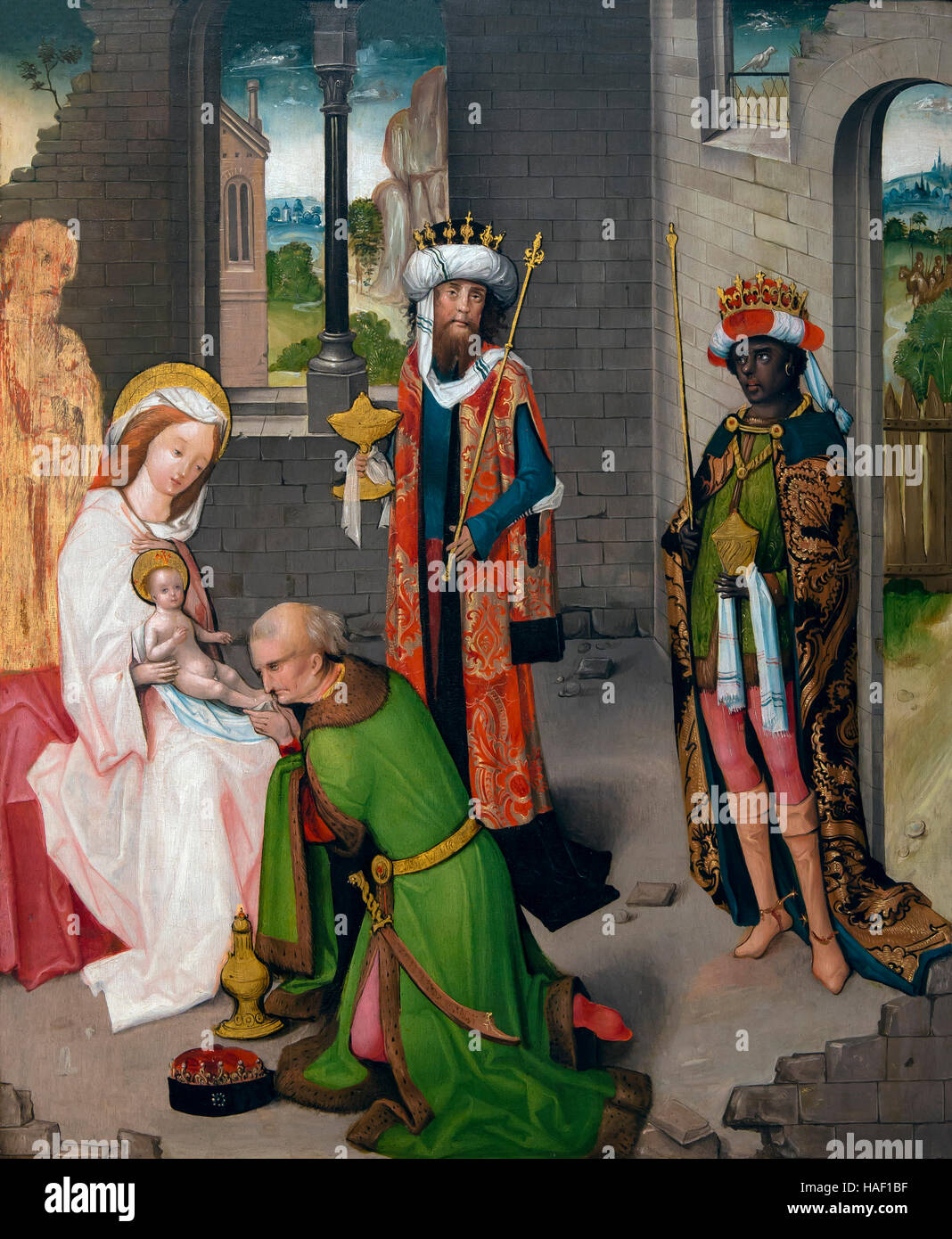 Scenes from the Life of Christ, by the Master of the Wenemaer Triptych, circa 1480,  Museum of Fine Arts, Ghent, Belgium, West Flanders, Belgium, Euro Stock Photo