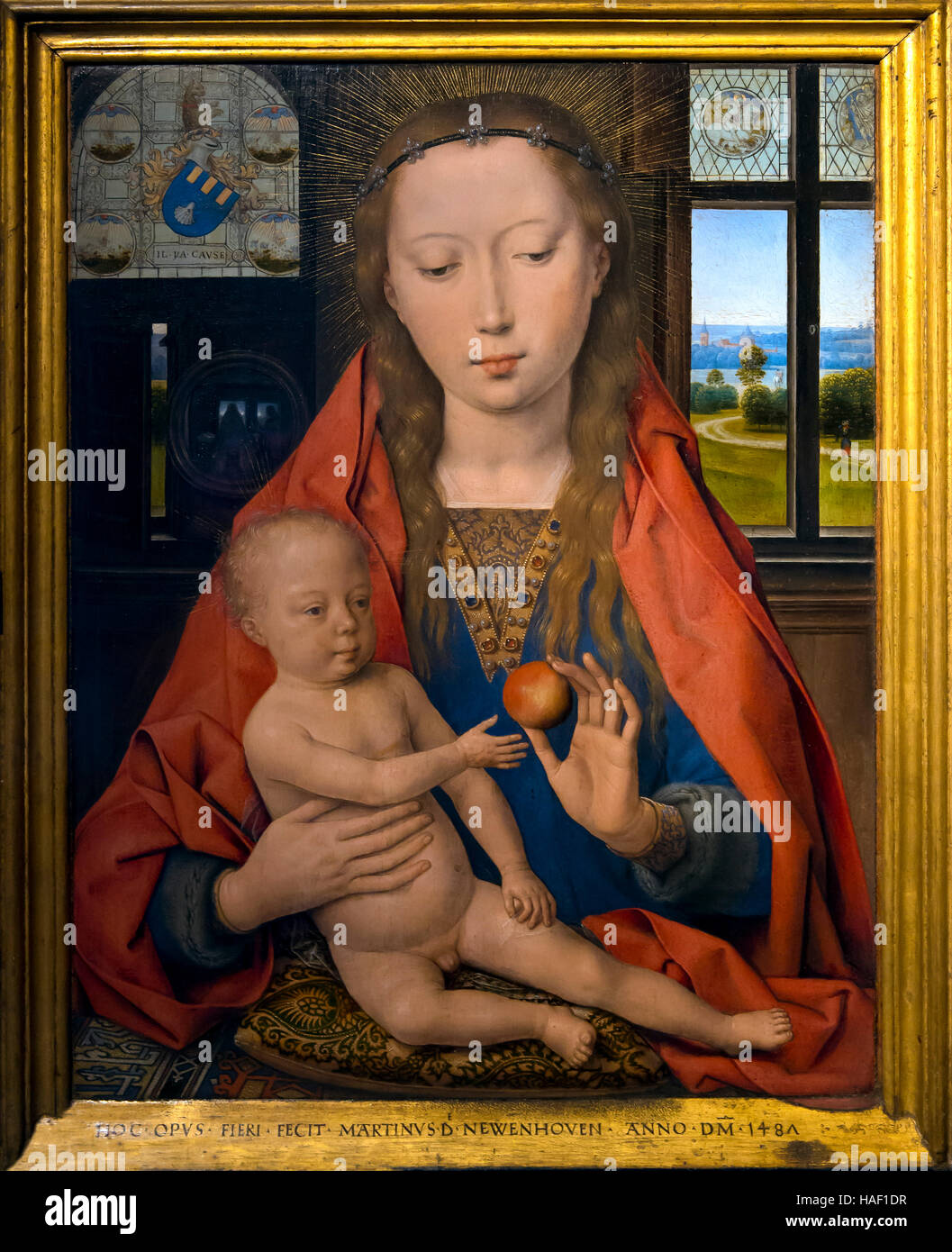 Diptych with Our Lady and Maarten van Nieuwenhove, by Hans Memling,  St John's Hospital. Bruges, Belgium, Europe Stock Photo