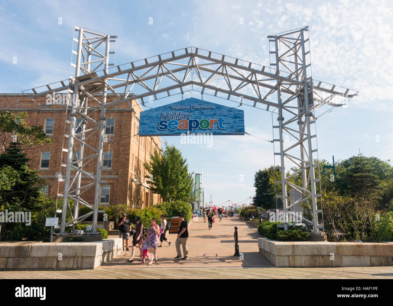 Harbor walk sign Halifax Nova Scotia Canada Stock Photo Alamy