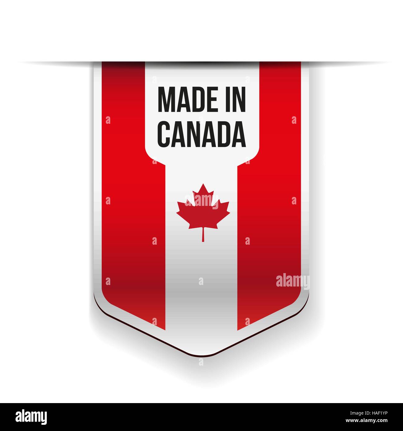 Made in Canada flag ribbon vector Stock Vector
