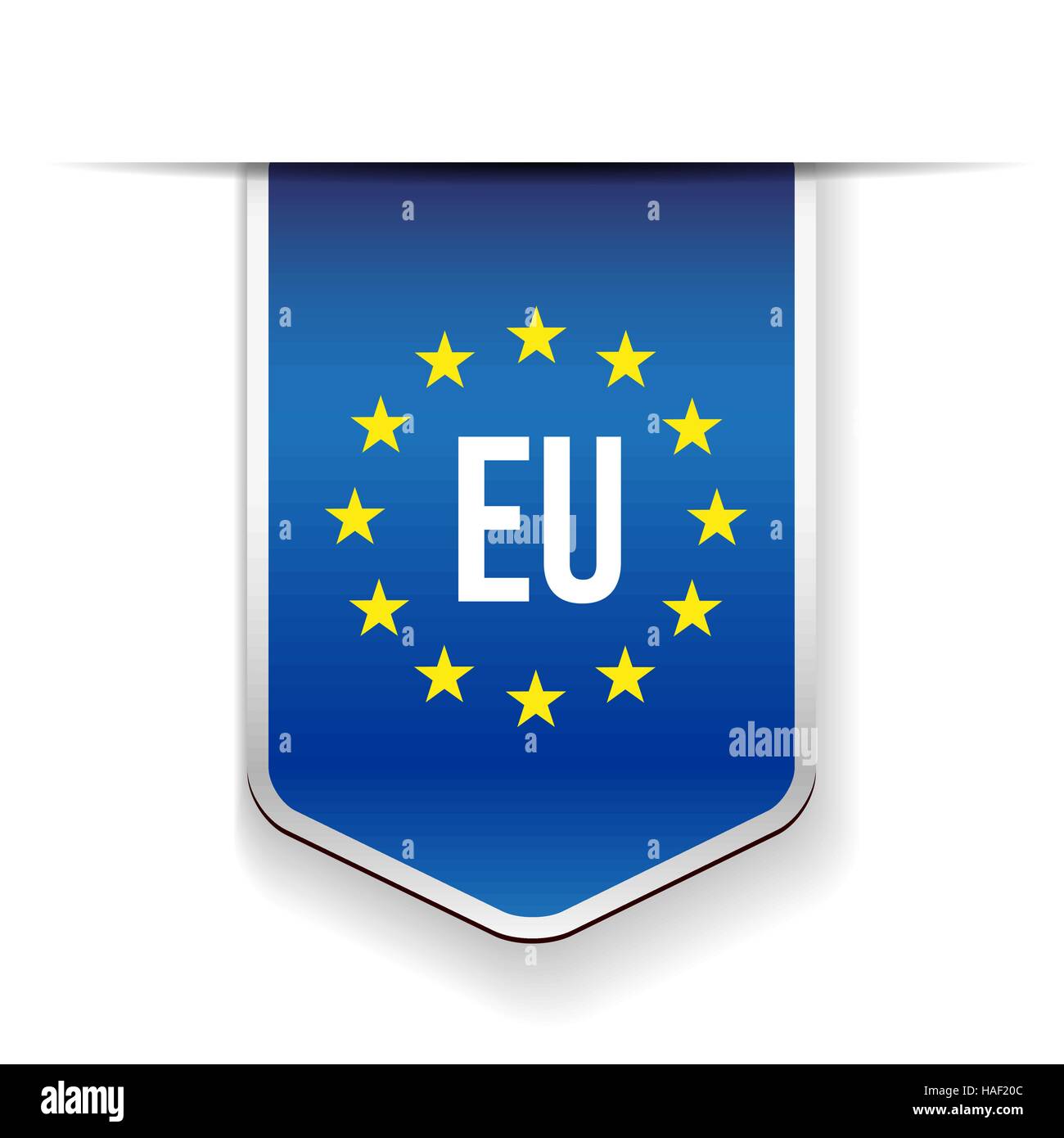 EU flag ribbon vector Stock Vector