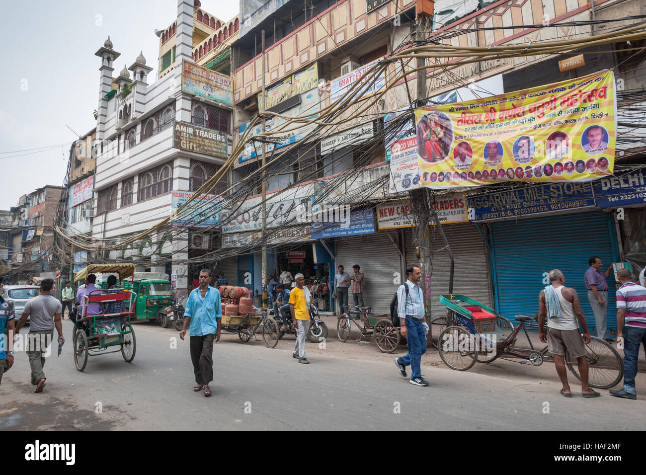 Street scene in Old Delhi, India Stock Photo Alamy