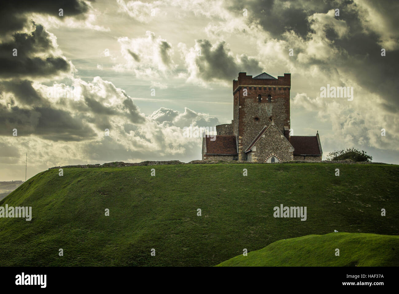 Inside the walls of Dover Castle Stock Photo Alamy
