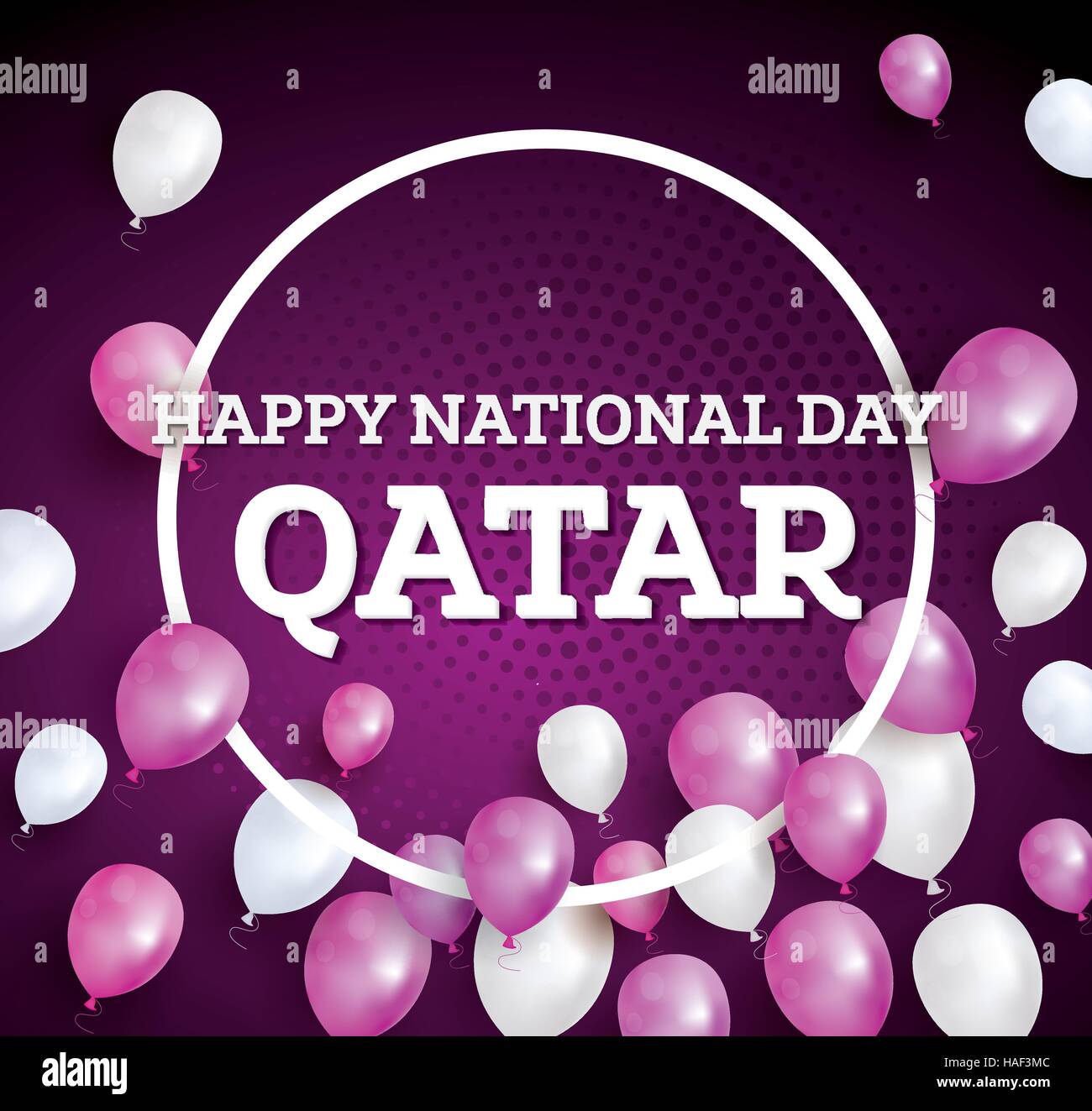 Happy National Day Qatar. Vector Illustration. Celebration December 18. Stock Vector