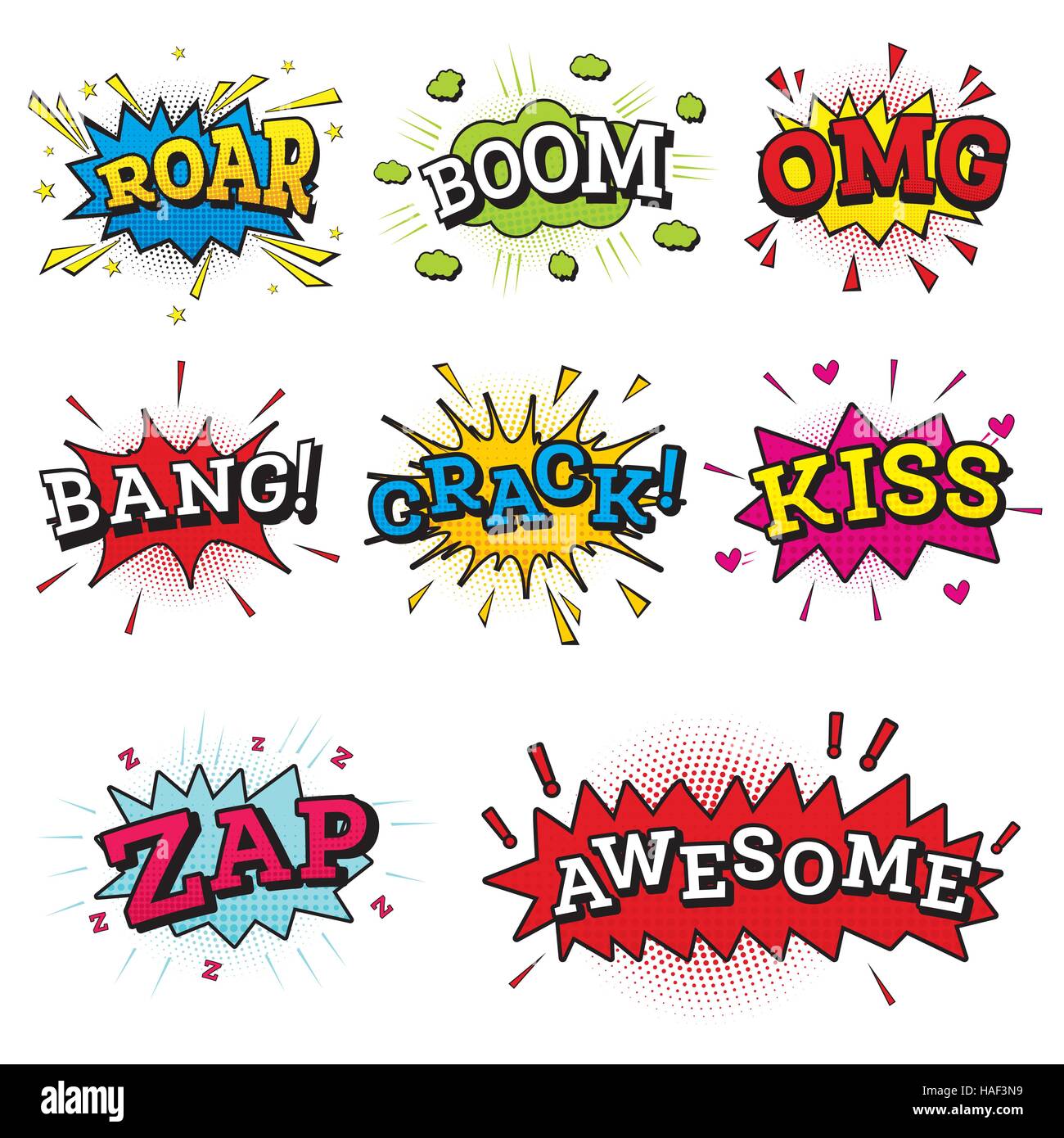 Crack comic text speech bubble. Sound effect bang cloud icon of color  phrase Stock Vector Image & Art - Alamy