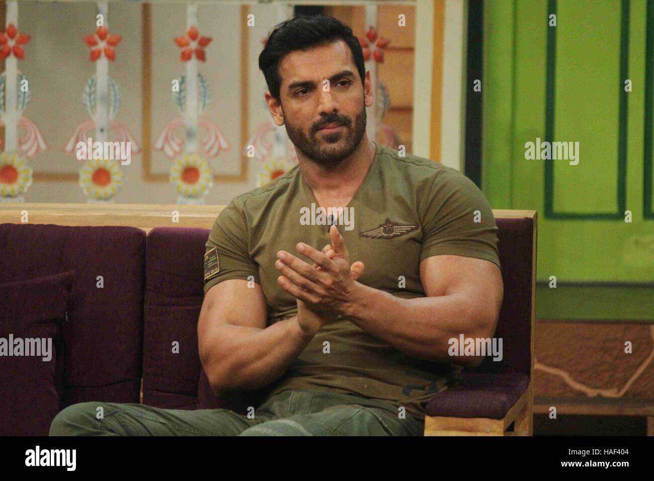 Bollywood actor John Abraham during the promotion of film Force 2 on the  sets of Kapil Sharma Show Mumbai Stock Photo - Alamy