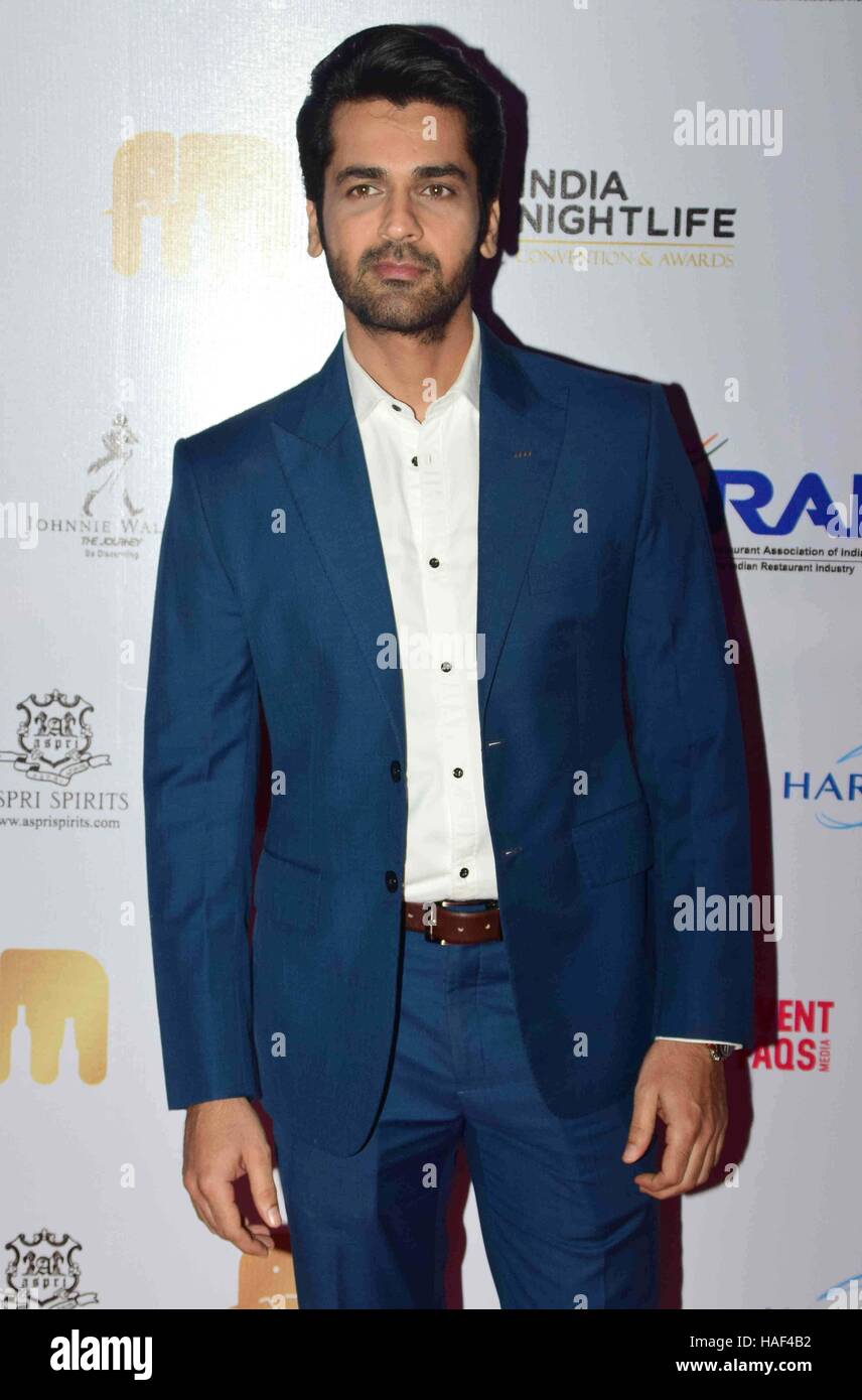 Bollywood actor Arjan Bajwa during the India Nightlife Convention Awards in Mumbai, India on September 26, 2016. Stock Photo