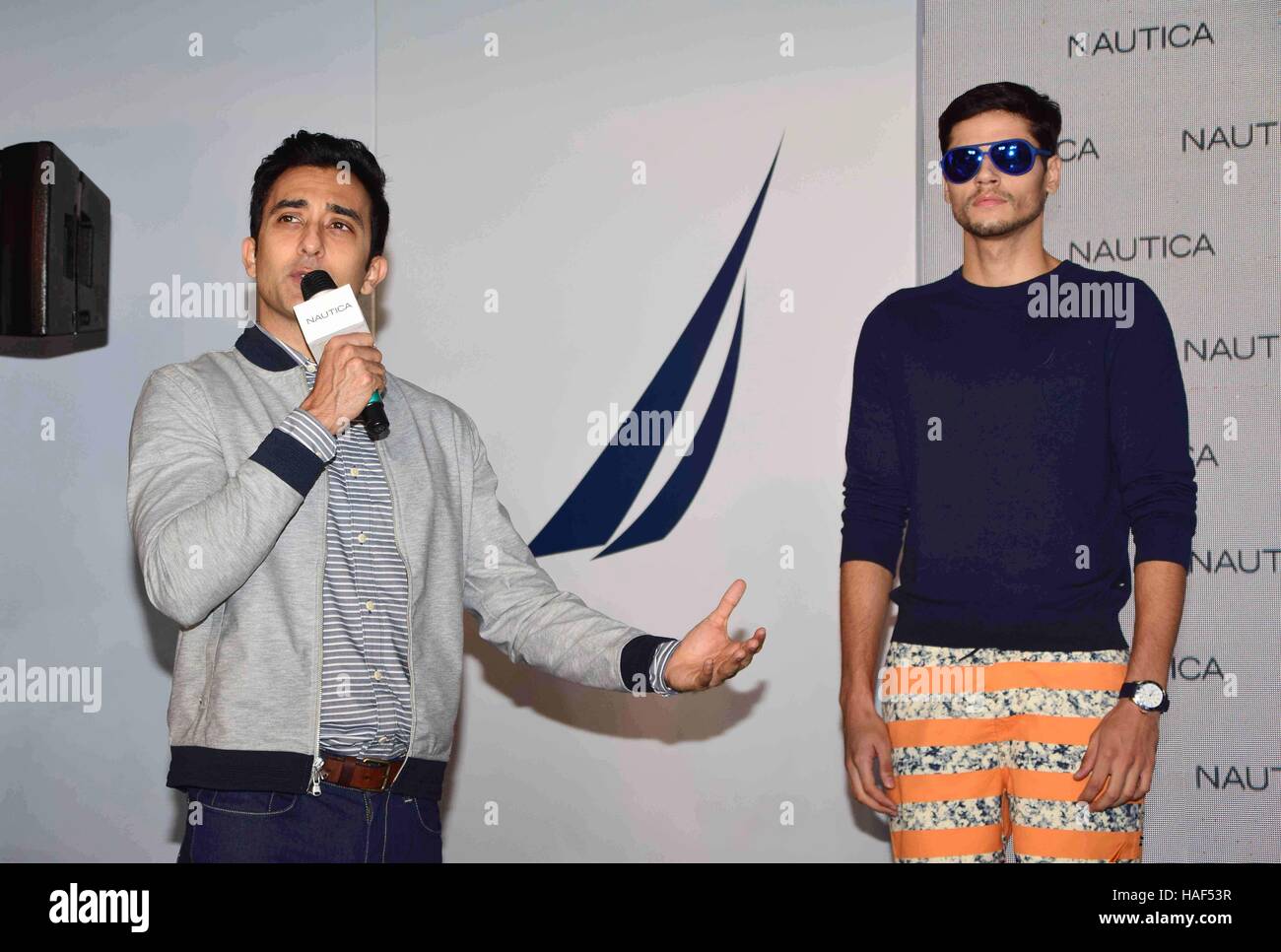 Bollywood actor Rahul Khanna during the launch of Fall 2016 Collection by lifestyle brand,Nautica in Mumbai Stock Photo